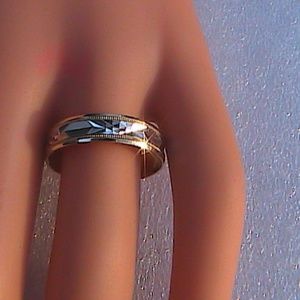 10k Y & W Gold Diamond Cut Wedding Band Ring
